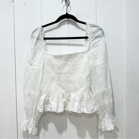 Reformation Roland Top In White Size Extra Large - Picture 5 of 9